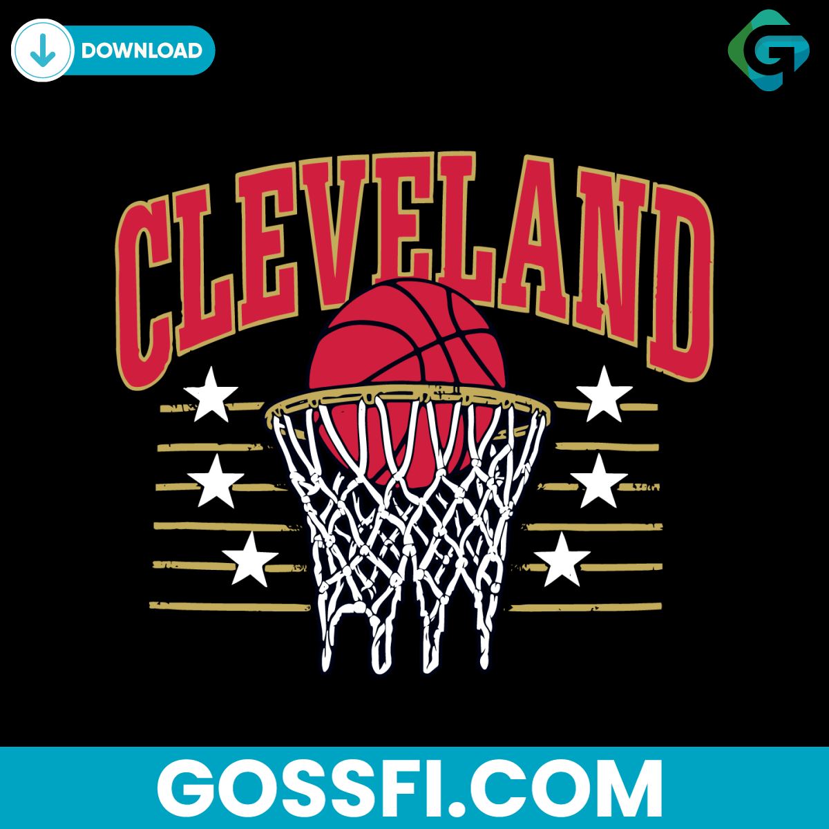 cleveland-basketball-retro-net-svg-digital-download