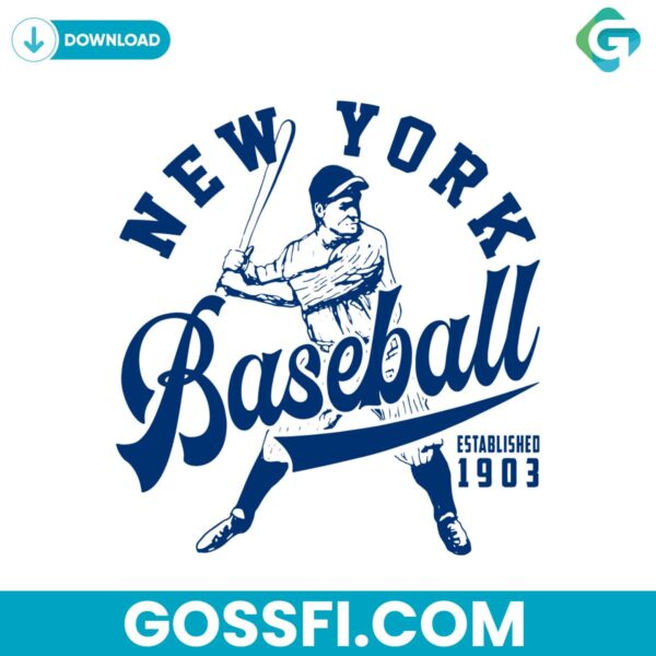 new-york-baseball-established-1903-svg