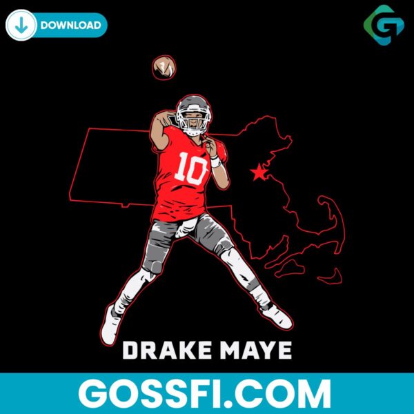 drake-maye-state-star-new-england-patriots-svg