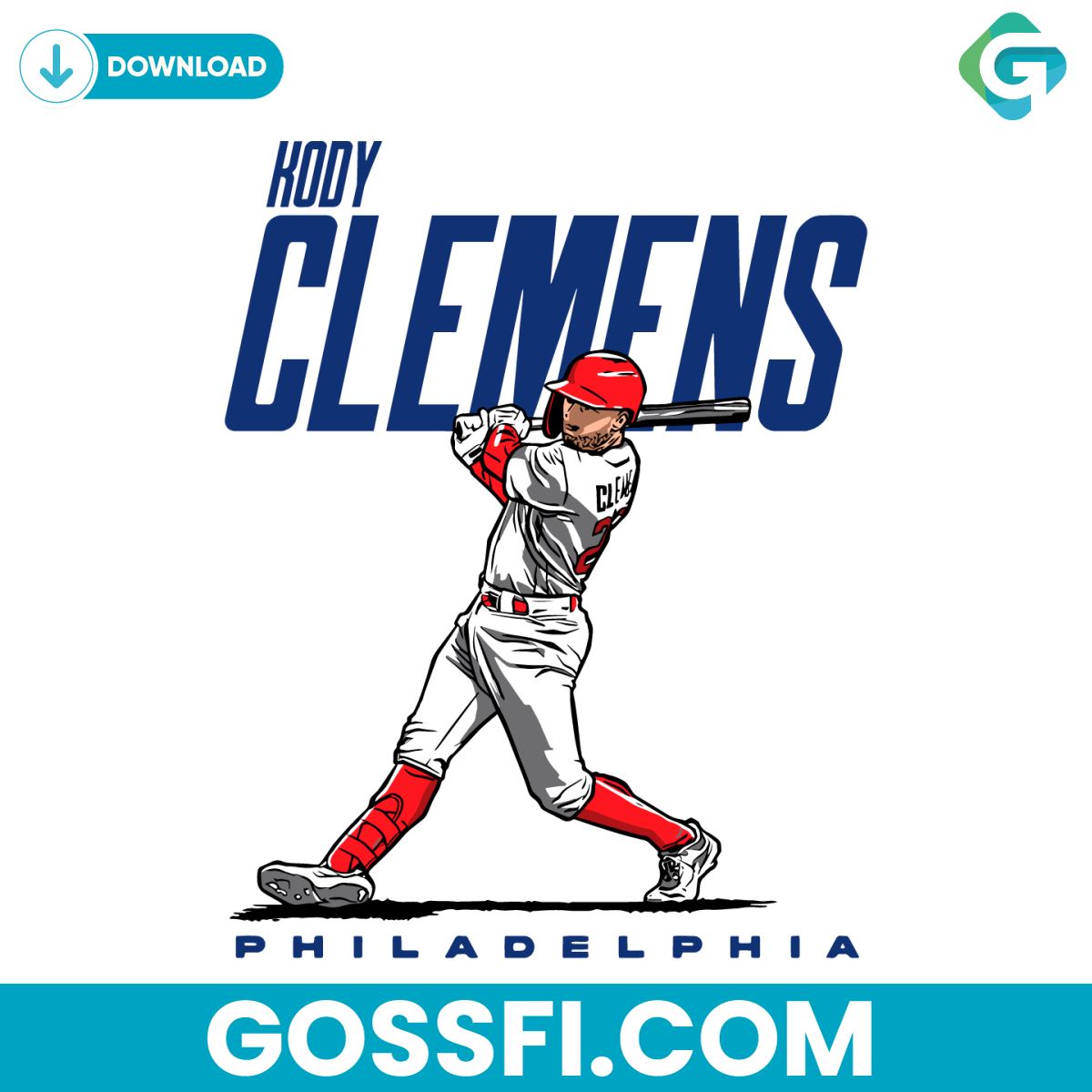 kody-clemens-23-player-philadelphia-baseball-mlb-svg-digital-download
