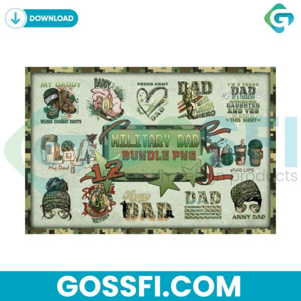 army-dad-sublimation-bundle-png