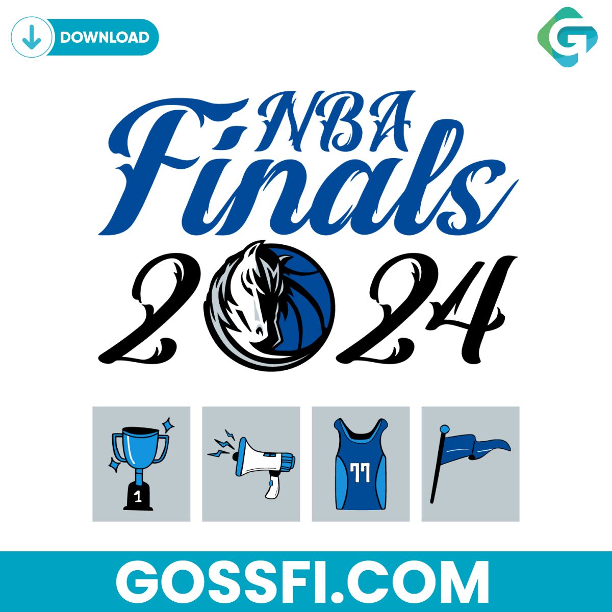 vintage-nba-finals-dallas-mavericks-2024-svg