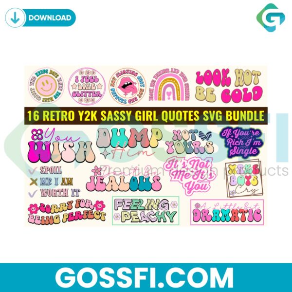 16-retro-y2k-sassy-girl-quotes-svg-bundle