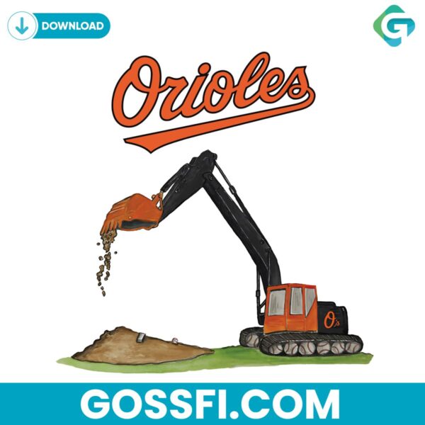 baltimore-orioles-sand-excavator-truck-svg