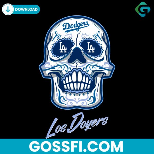 sugar-skull-los-angeles-dodgers-png