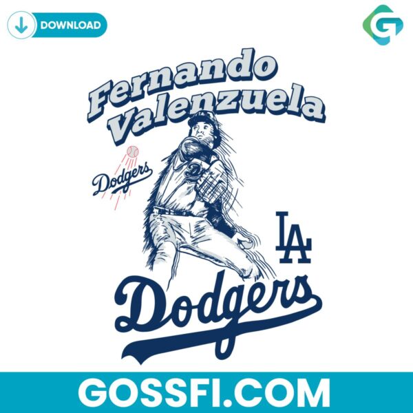 los-angeles-dodgers-fernando-valenzuela-svg