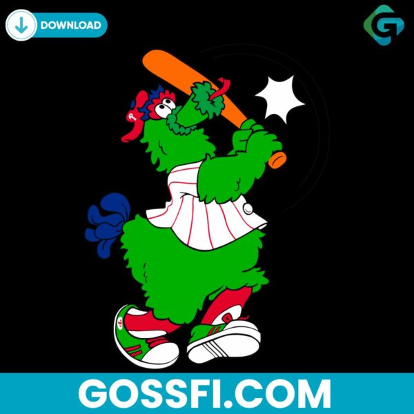 phillie-phanatic-playing-baseball-philadelphia-phillies-svg