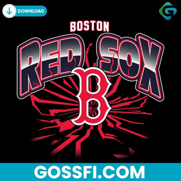 earthquake-boston-red-sox-mlb-baseball-svg