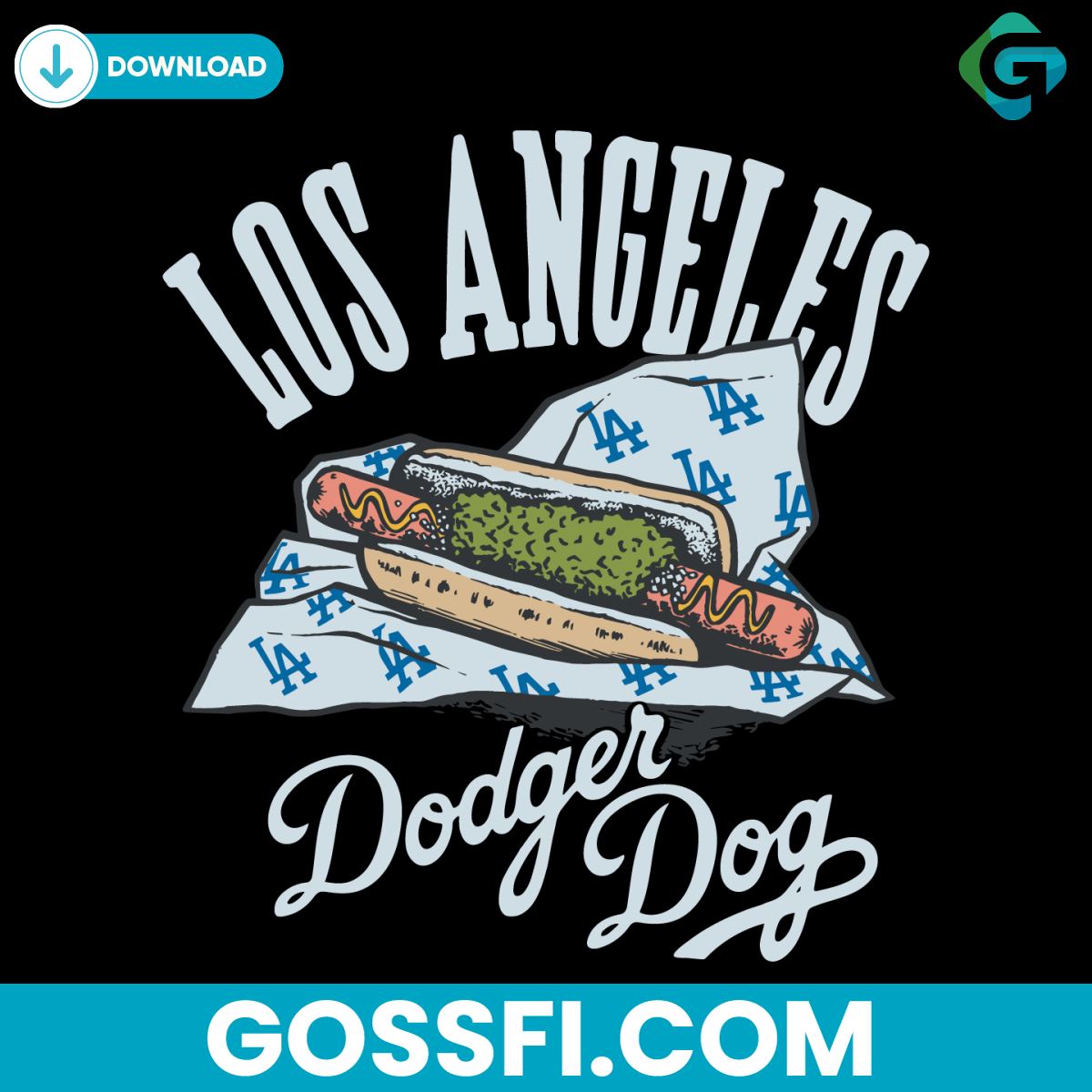 los-angeles-dodger-dogs-baseball-svg-digital-download