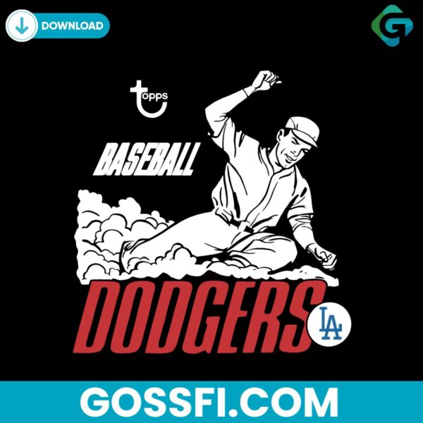 mlb-topps-los-angeles-dodgers-baseball-svg