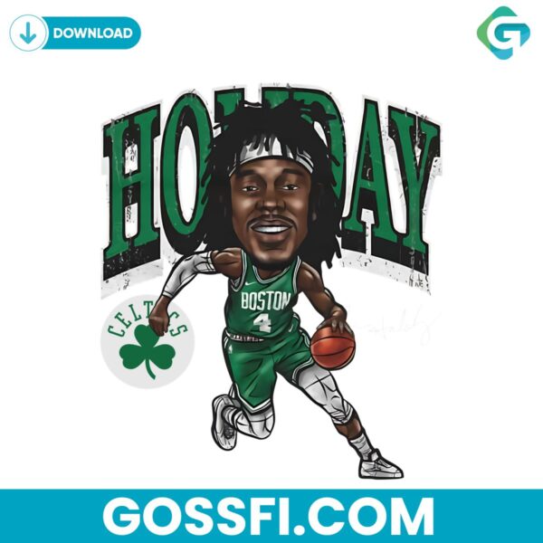 jrue-holiday-boston-celtics-cartoon-baseball-nba-png