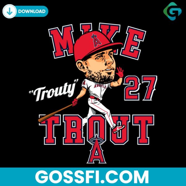 mike-trout-los-angeles-angels-baseball-mlb-svg