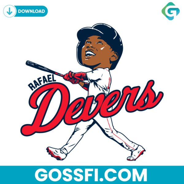 rafael-devers-caricature-boston-red-sox-baseball-player-svg