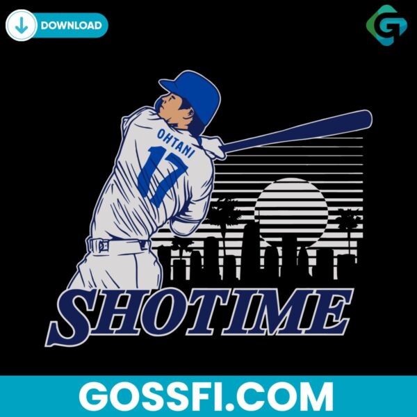 shohei-ohtani-shotime-skyline-los-angeles-dodger-mlb-svg