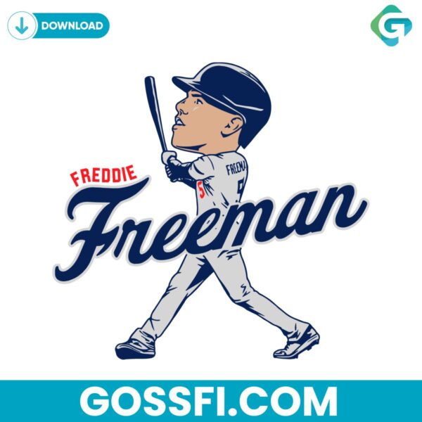 freddie-freeman-caricature-los-angeles-dodgers-mlb